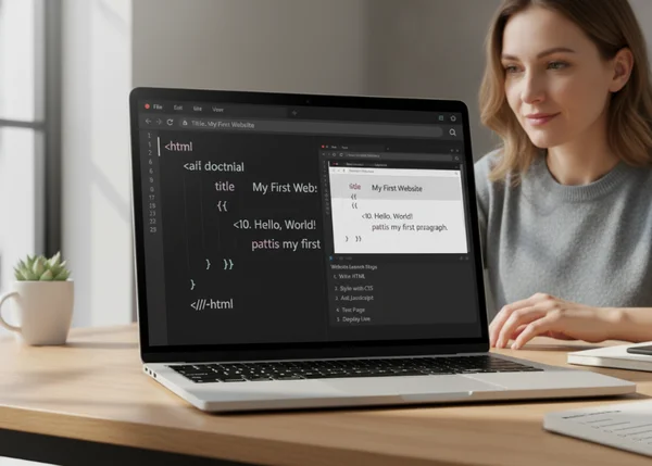 Editor reviewing HTML before publish